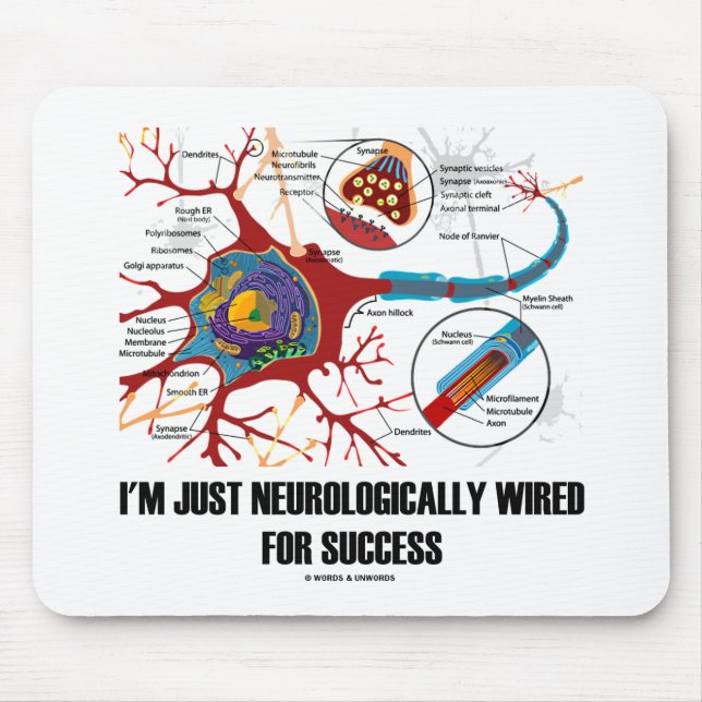 I'm Just Neurologically Wired For Success Mouse Mat (Front)
