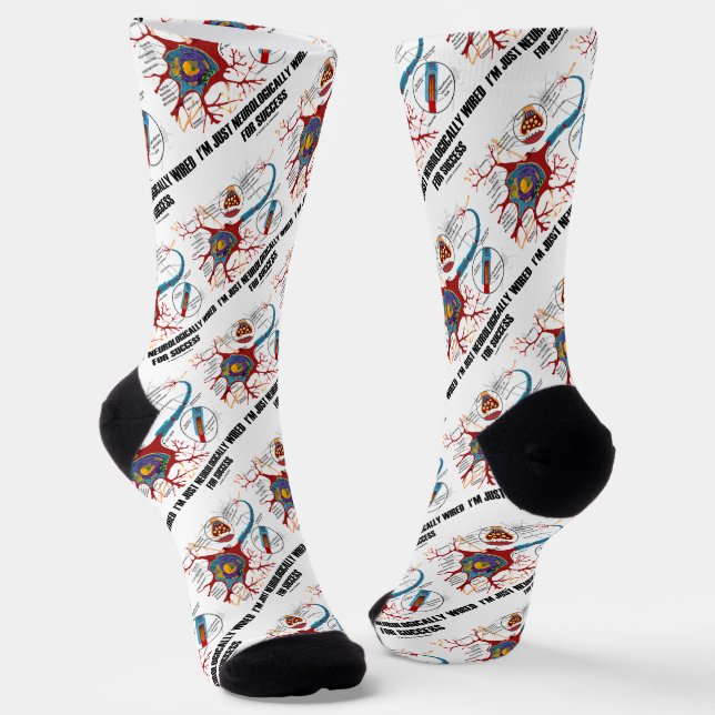 I'm Just Neurologically Wired For Success Neuron Socks (Angled)