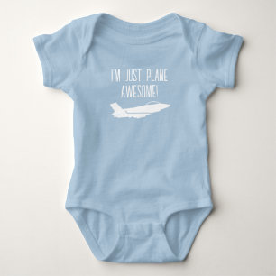 I'm just Plane Awesome,Funny Aviation Baby Bodysuit