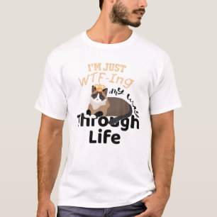I'm Just WTF-Ing My Way Through Life Vintage cat l T-Shirt