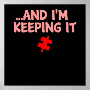 I'm Keeping It Romantic Valentines Day Couple Grap Poster