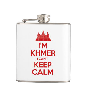 I'm Khmer I Can't Keep Calm Hip Flask