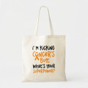Im Kicking Cancers Butt Leukaemia Awareness Tote Bag