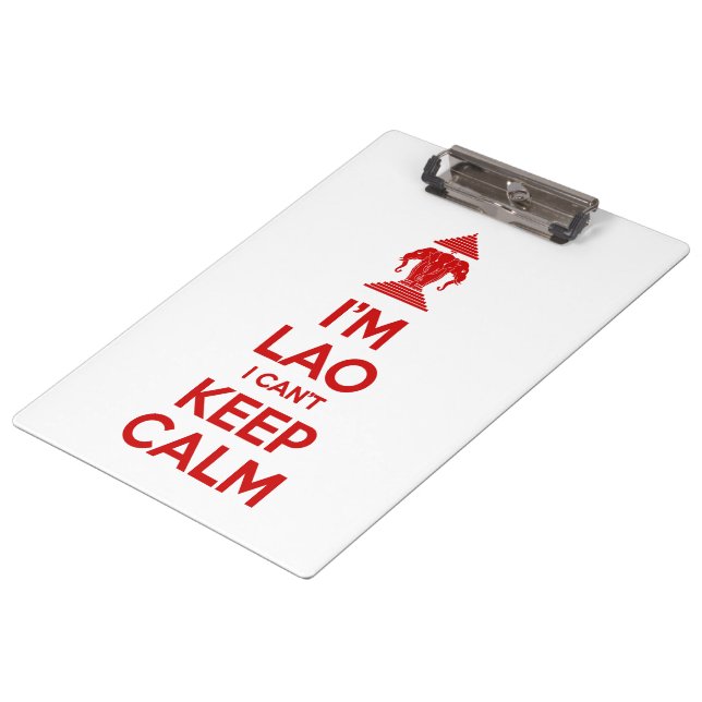 I'm Lao I Can't Keep Calm Clipboard (Angled)