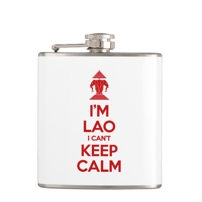 I'm Lao I Can't Keep Calm Hip Flask (Front)