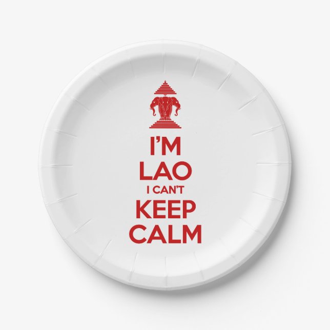 I'm Lao I Can't Keep Calm Paper Plate (Front)