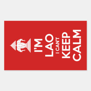 I'm Lao I Can't Keep Calm Rectangular Sticker