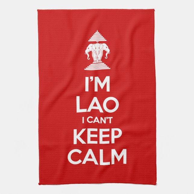 I'm Lao I Can't Keep Calm Tea Towel (Vertical)