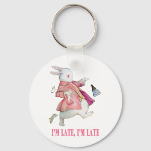 I'M LATE, I'M LATE, FOR A VERY IMPORTANT DATE! KEY RING