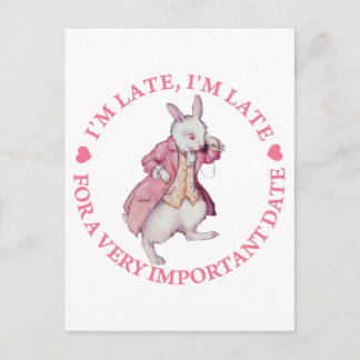 I'm Late, I'm Late, For a Very Important Date! Postcard