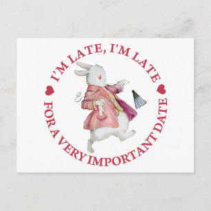 I'm Late, I'm Late For a Very Important Date! Postcard
