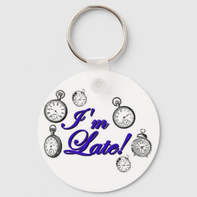I'm late! I'm late! Key Ring (Front)