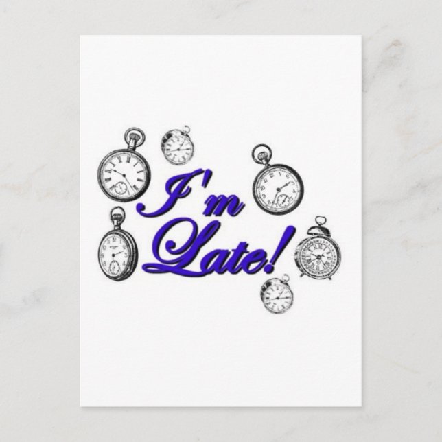I'm late! I'm late! Postcard (Front)