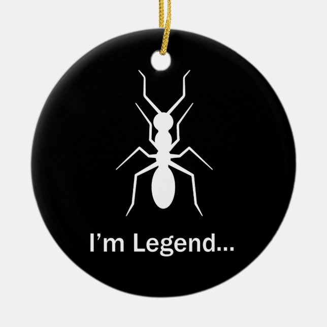 I'm legend ant ceramic tree decoration (Front)