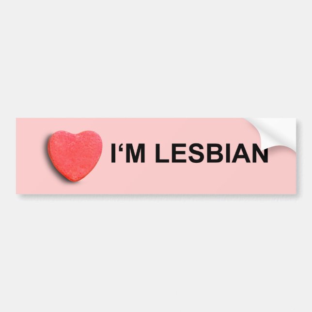I'M LESBIAN BUMPER STICKER (Front)