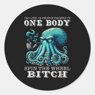 Im Like 12 People Packed In One Body Spin The Octo Classic Round Sticker