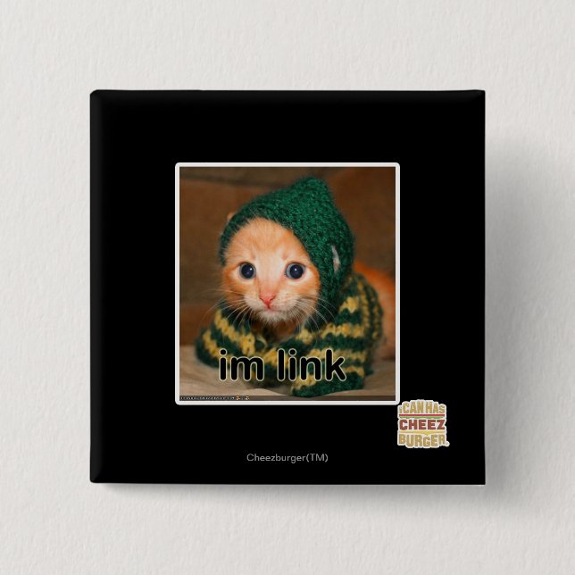 im link 15 cm square badge (Front)