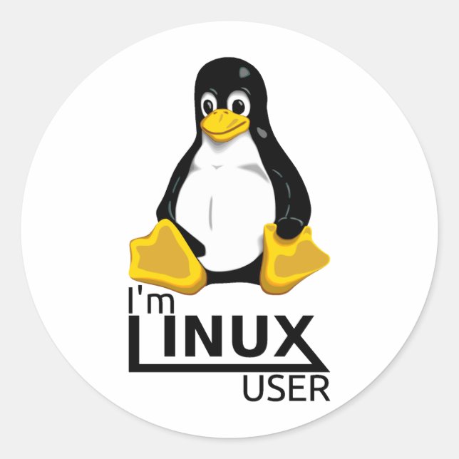 I'm Linux User Classic Round Sticker (Front)