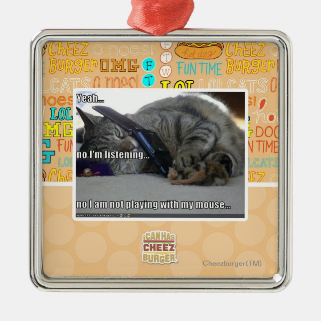 I'm listening metal tree decoration (Front)