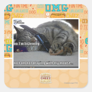 I'm listening square sticker