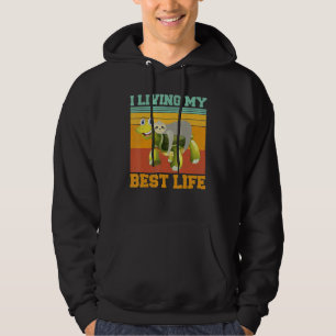 Im Living My Best Life Sloth Turtle Animal Buddies Hoodie