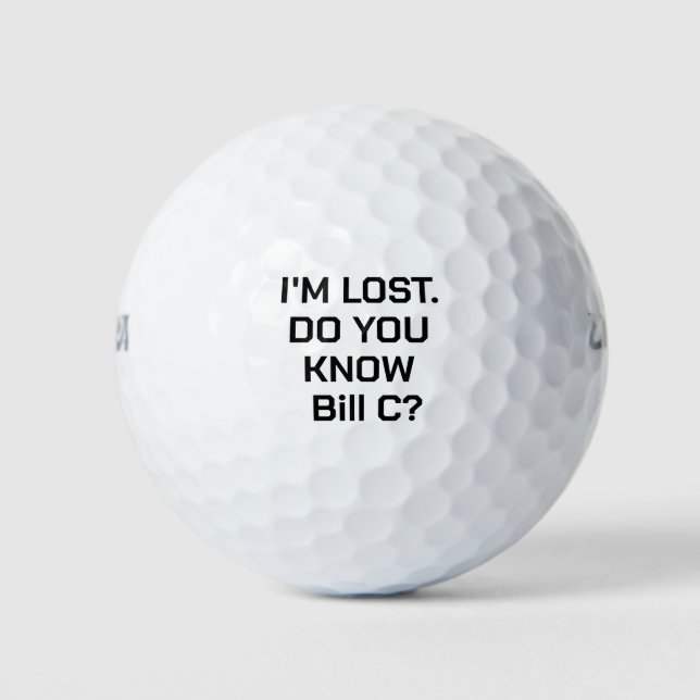I'm Lost Do You Know My Owner? Funny personal name Golf Balls (Front)