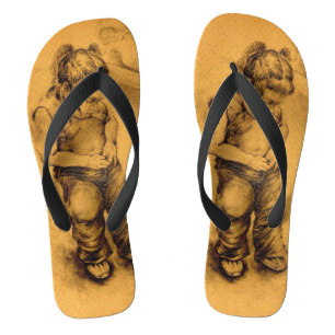 I'm Lost in Le Tianguie, Mexico Flip Flops