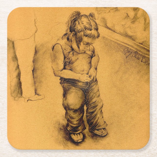 I'm Lost in Le Tianguie, Mexico Square Paper Coaster (Front)