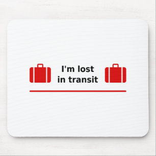 I'm Lost in Transit Double Suitcase Light-Colour Mouse Mat