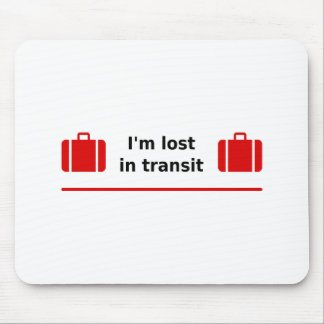 I'm Lost in Transit Double Suitcase Light-Colour Mouse Mat