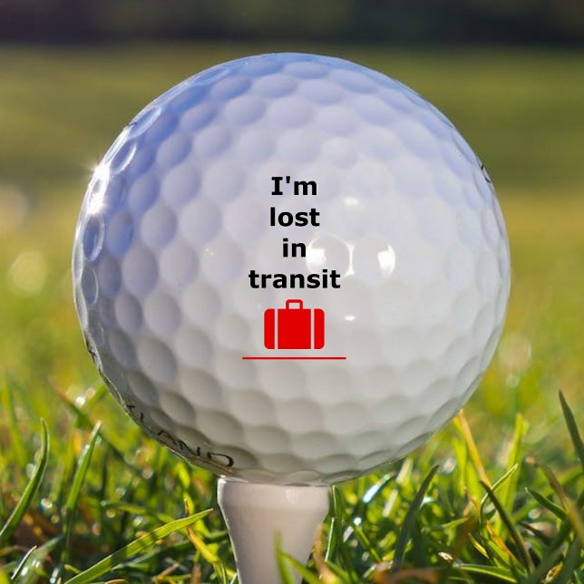 I'm Lost in Transit Travel Suitcase Light-Colour Golf Balls (Creator Uploaded)