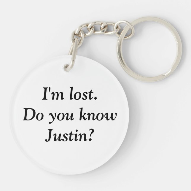 I'm Lost Personalised Name Custom  Key Ring (Back)