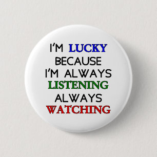 I'm Lucky 6 Cm Round Badge