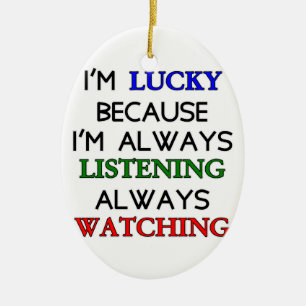 I'm Lucky Ceramic Tree Decoration