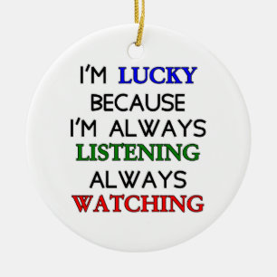 I'm Lucky Ceramic Tree Decoration