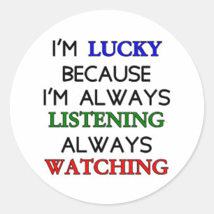 I'm Lucky Classic Round Sticker