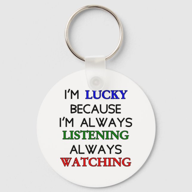 I'm Lucky Key Ring (Front)