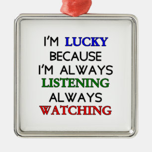 I'm Lucky Metal Tree Decoration