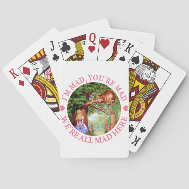 "I'm Mad, You're Mad, We're All Mad Here!" Playing Cards (Back)