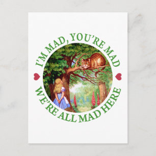 I'm Mad, You're Mad, We're All Mad Here! Postcard