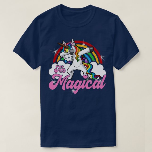 Im Magical Unicorn Cute Girly Fairy Tale Creatures T-Shirt (Design Front)