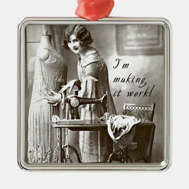 I'm Making it Work Metal Tree Decoration (Front)