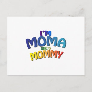 I'm Mama She's Mummy LGBT Gay Pride Mother's Day Postcard