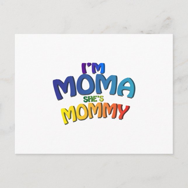 I'm Mama She's Mummy LGBT Gay Pride Mother's Day Postcard (Front)