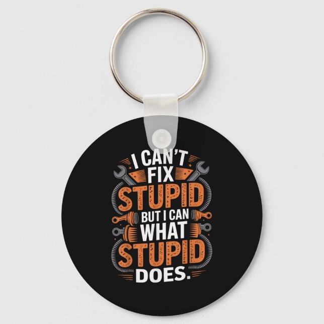 I'm Mechanic I Cant Fix Stud But Can Fix What Stud Key Ring (Front)