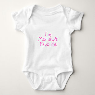 Im Memaws Favourite Pink Baby Bodysuit