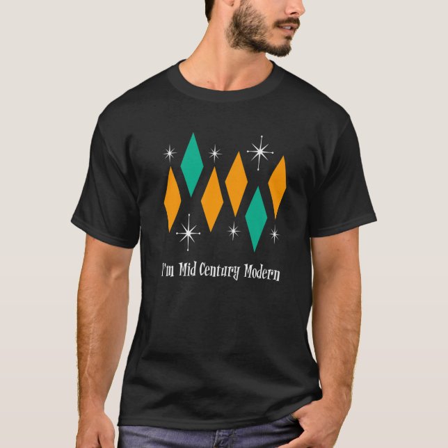 I'm Mid Century Modern Retro Stars Diamonds Space T-Shirt (Front)