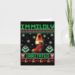 I'm Mildly Irritated Marcus The Worm Christmas Fun Card