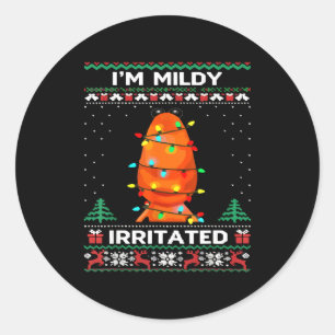 I'm Mildly Irritated Marcus The Worm Christmas Fun Classic Round Sticker