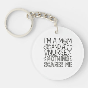 Im Mom And Nurse Minimalist Nurse Mom Gift  Key Ring